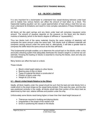Dockmaster training manual | PDF