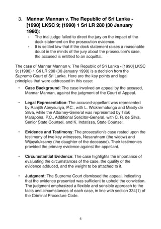 Case Law relating to Dock Statements in Sri Lanka | PDF