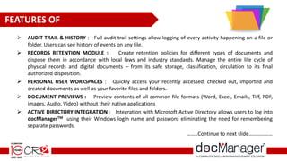 Document Management System - docManager | PDF