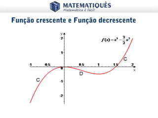 Função crescente e Função decrescente
 