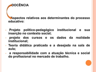 ELEMNTOS CONSTITUTIVOS DA PRÁTICA DOCENTEFormação acadêmica