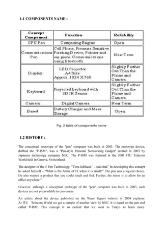 Doc of 5 pen pc technology | DOCX