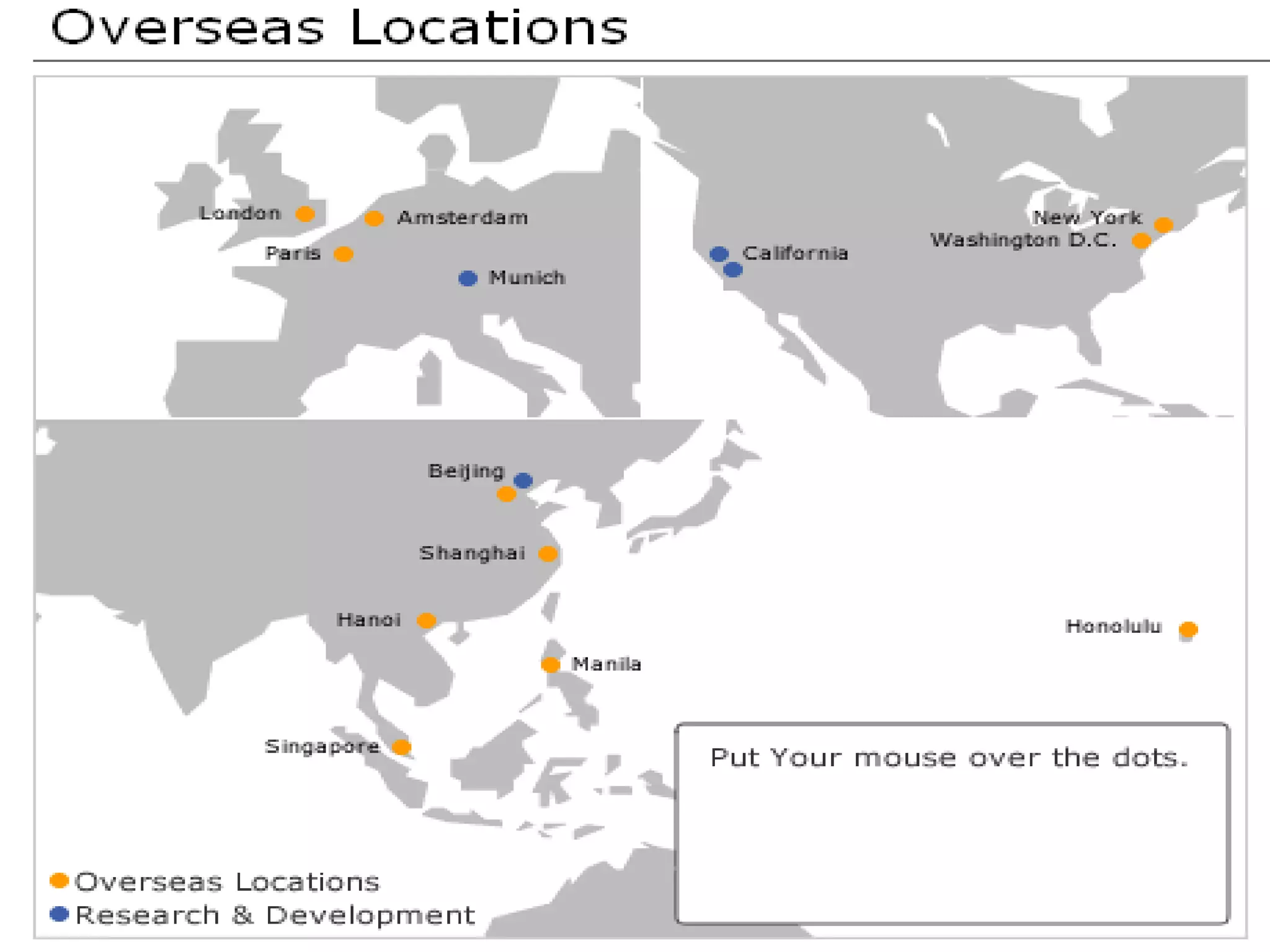 Overseas Locations
 