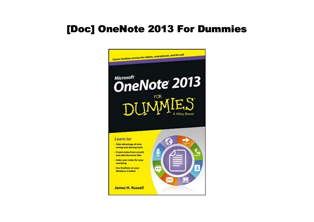  pdf onenote 2013 for dummies