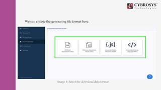 We can choose the generating file format here.
Image 8: Select the download data format.
 
