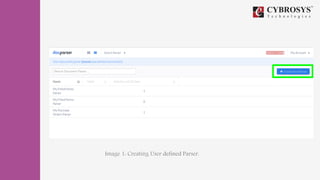 Image 1: Creating User defined Parser.
 