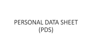 How To Fill Out Personal Data Sheet Documents | PPTX