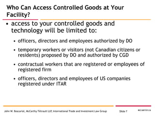 Canadian Regulation Of Controlled Military Goods And Technology May ...