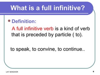 Full Infinive Docs243109276602 | PPT