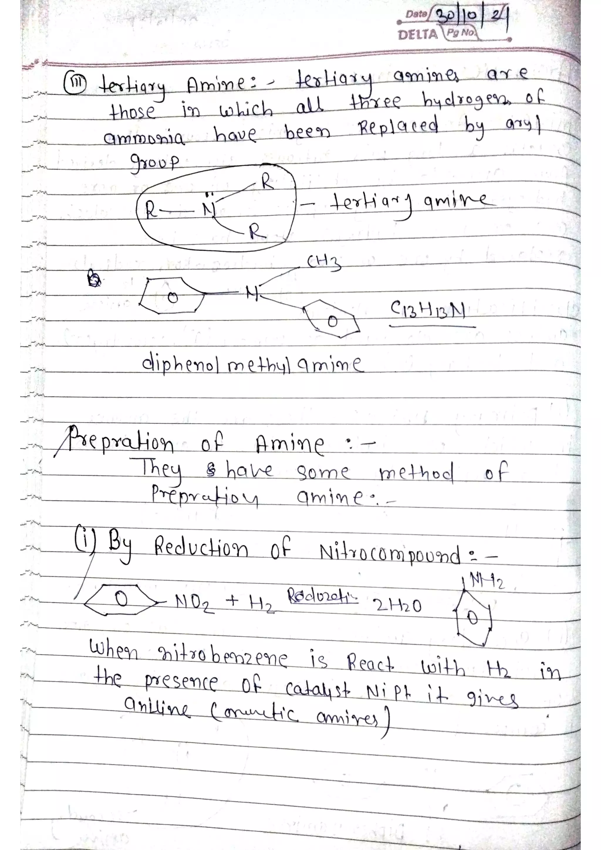 unit 2 hand writting notes of phenol amines acids