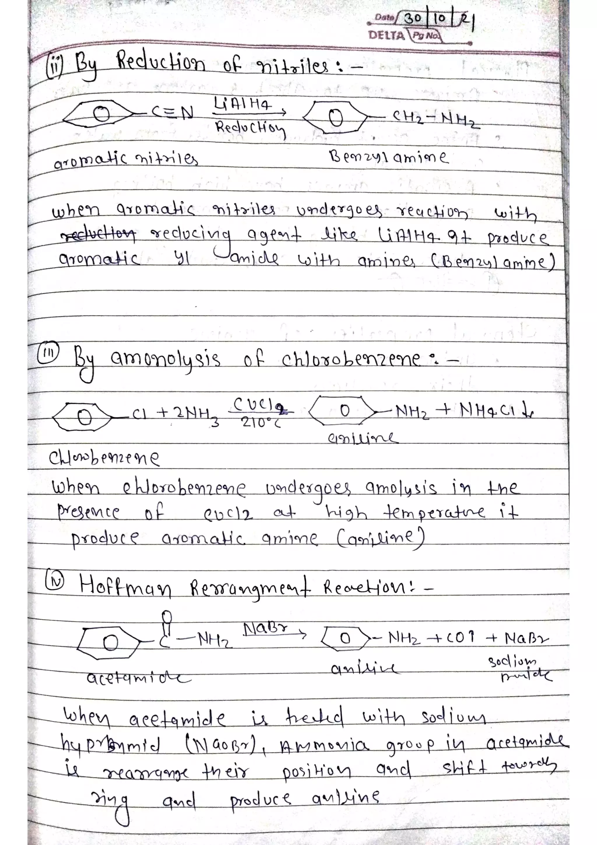 unit 2 hand writting notes of phenol amines acids