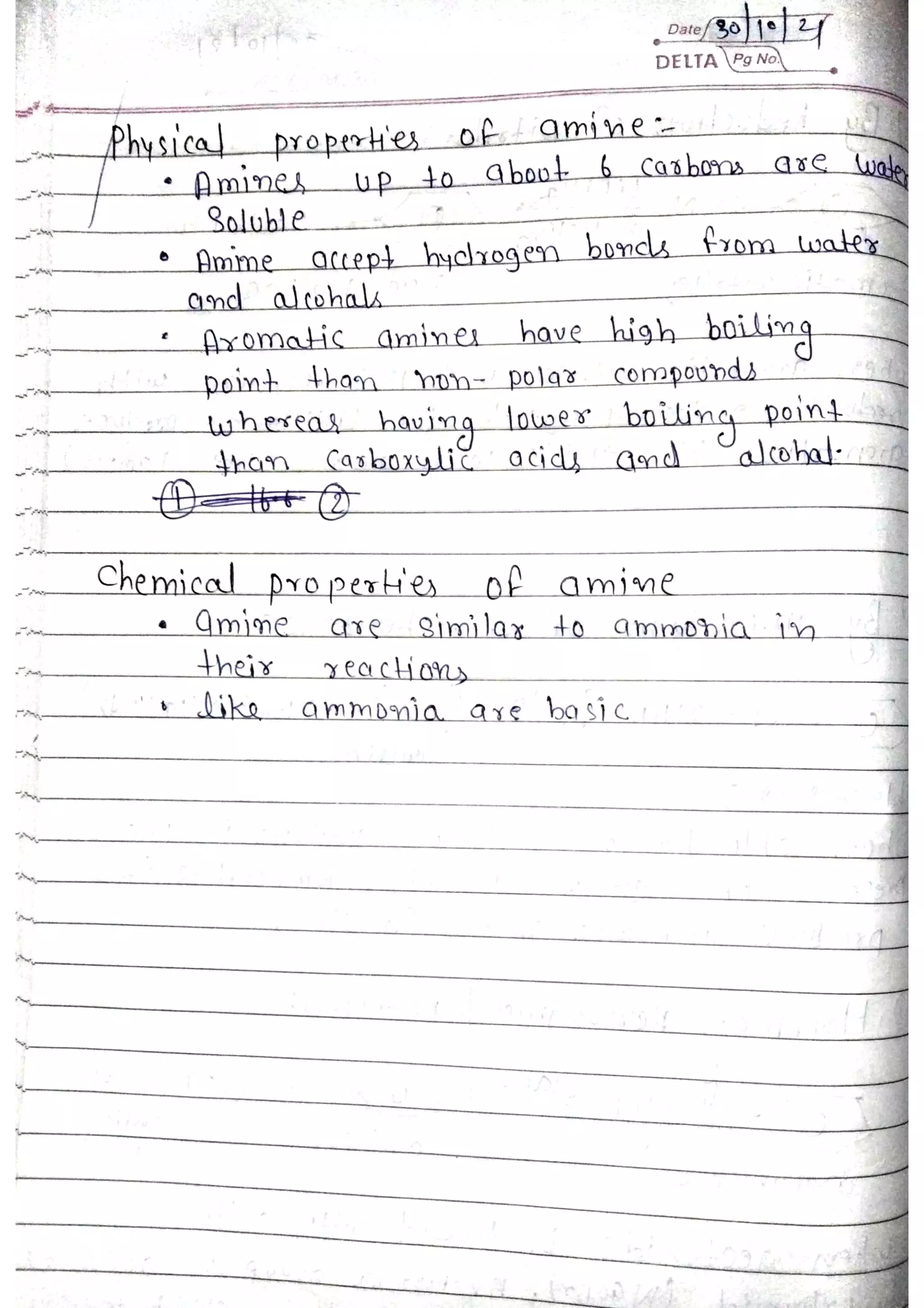 unit 2 hand writting notes of phenol amines acids