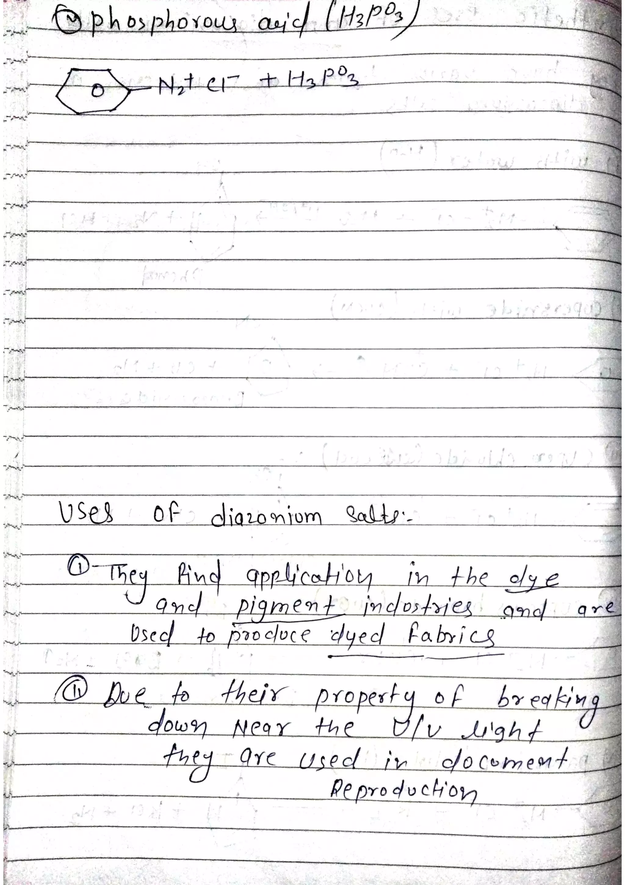 unit 2 hand writting notes of phenol amines acids