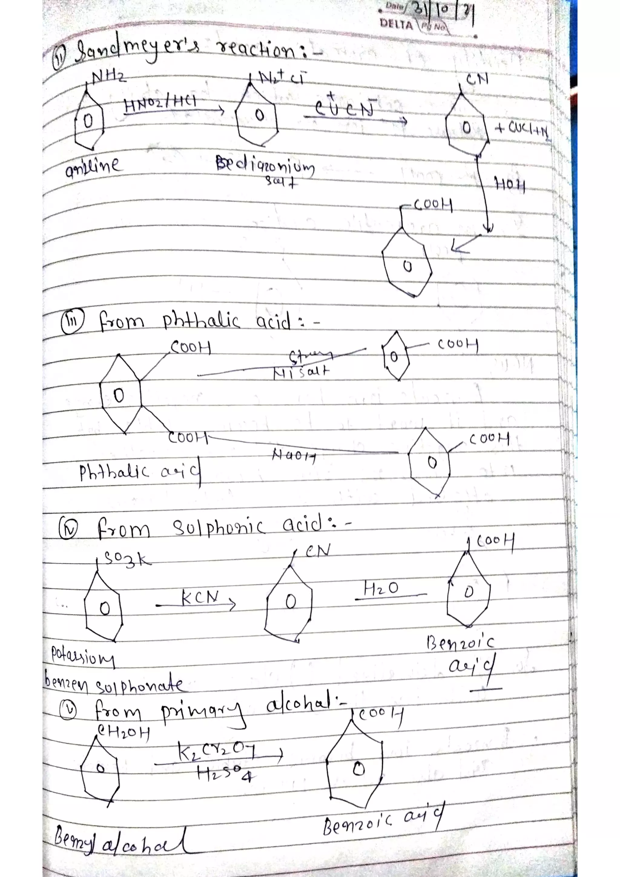 unit 2 hand writting notes of phenol amines acids