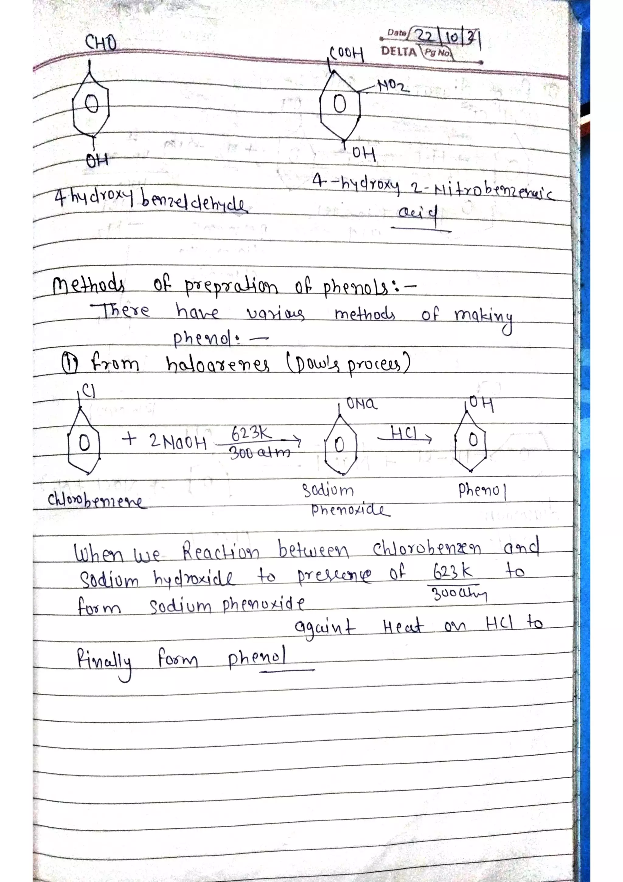 unit 2 hand writting notes of phenol amines acids