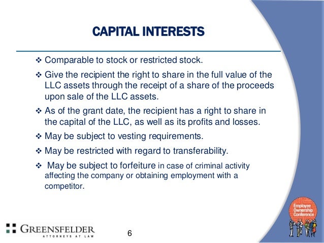 Profits interest stock options