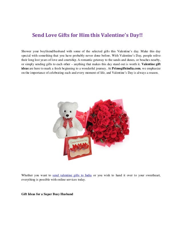 Send Love Gifts for Him this Valentine’s Day!!