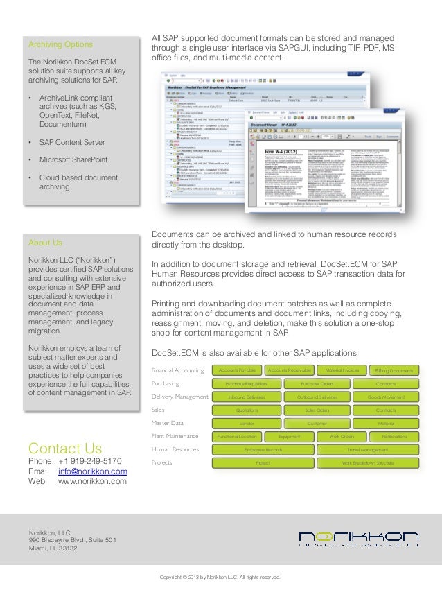 DocSet for SAP Human Resources