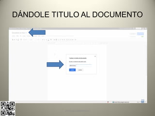 DÁNDOLE TITULO AL DOCUMENTO




          pachoagua@gmail.com
 