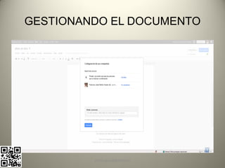GESTIONANDO EL DOCUMENTO




         pachoagua@gmail.com
 