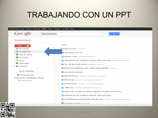 TRABAJANDO CON UN PPT




       pachoagua@gmail.com
 