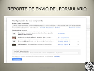REPORTE DE ENVIÓ DEL FORMULARIO




            pachoagua@gmail.com
 