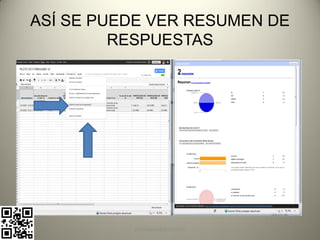 ASÍ SE PUEDE VER RESUMEN DE
         RESPUESTAS




          pachoagua@gmail.com
 
