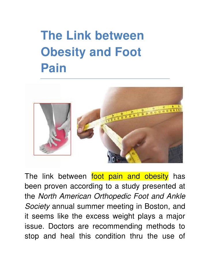 The link between foot pain and obesity