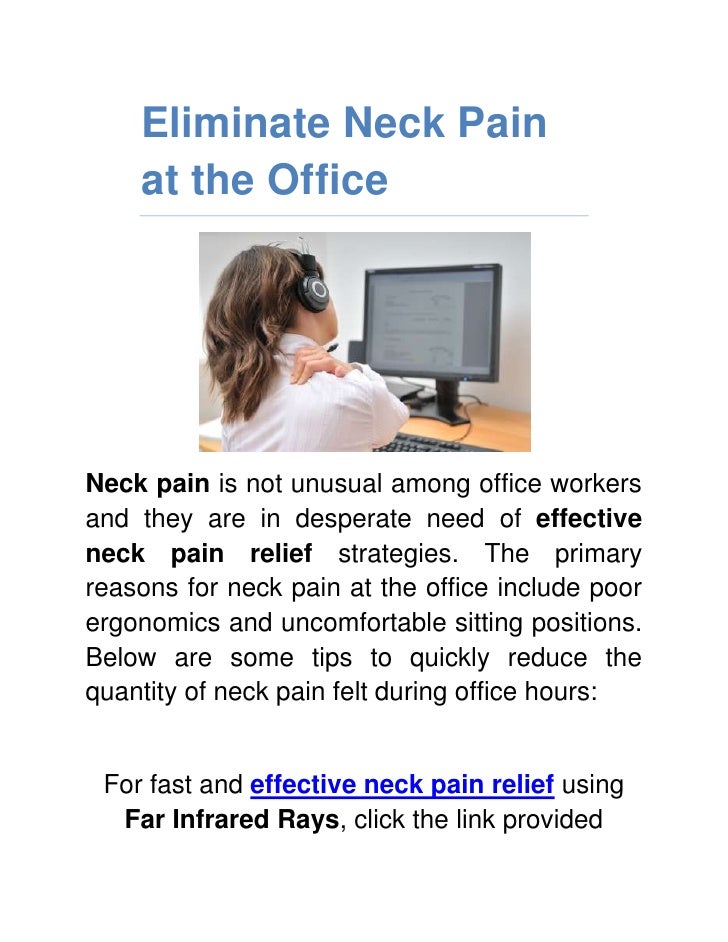 Office Neck Pain Relief Tips