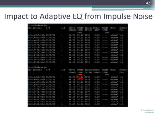 42


Impact to Adaptive EQ from Impulse Noise




                                    © The Volpe Firm
                                        Confidential
 