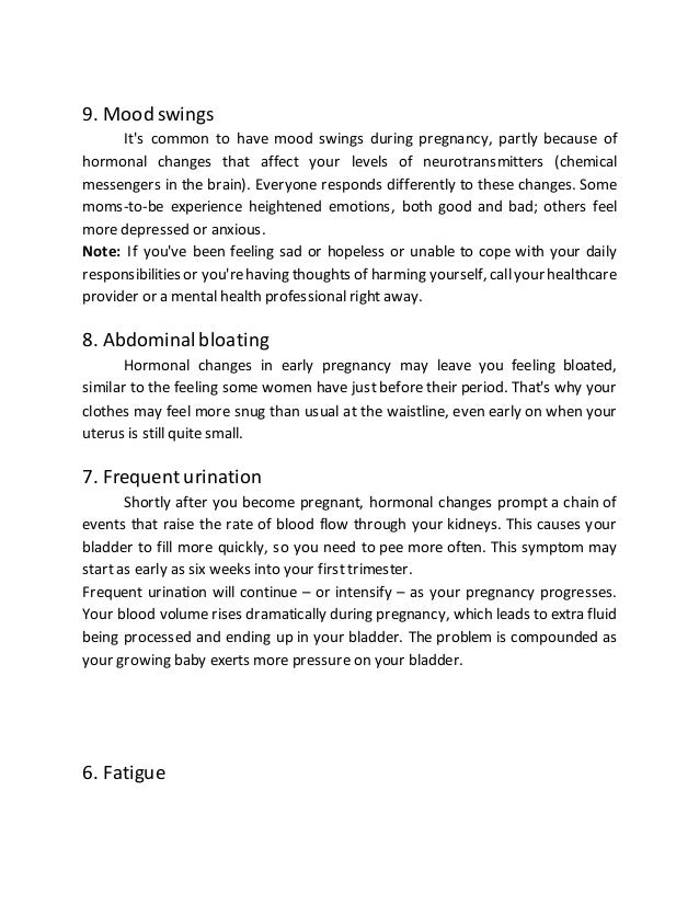 Early Signs Of Pregnancy