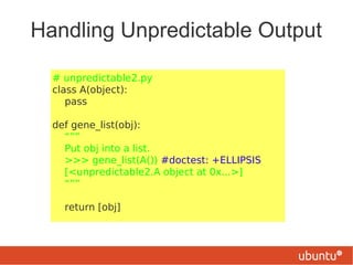 using python module: doctest | PPT
