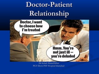 Doctor-PatientDoctor-Patient
RelationshipRelationship
Dr Sohail Ahmed KhanDr Sohail Ahmed Khan
PGT Derm PAF Hospital IslamabadPGT Derm PAF Hospital Islamabad
 