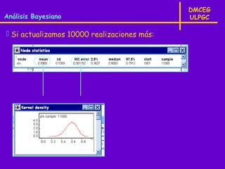 DMCEG
Análisis Bayesiano                           ULPGC

 Si actualizamos 10000 realizaciones más:
 