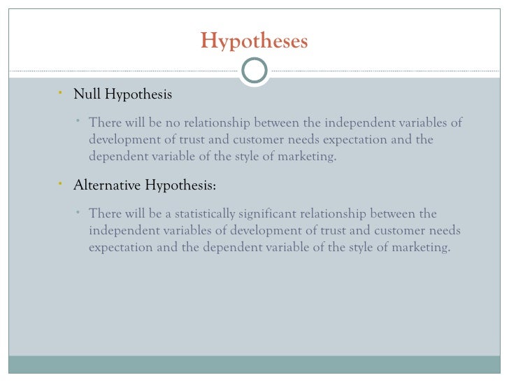 Hypothesis dissertation