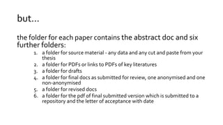 Phd Folder Doctoral publishing plan | PPTX