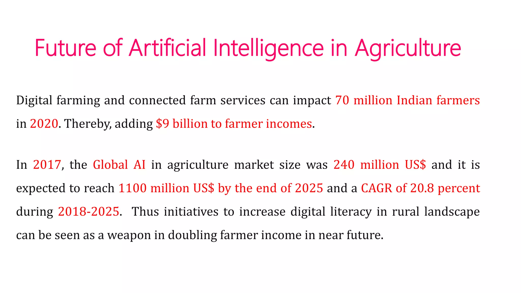 Artificial Intelligence (AI): Applications in agriculture | PPTX