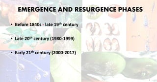 9
EMERGENCE AND RESURGENCE PHASES
• Before 1840s - late 19th century
• Late 20th century (1980-1999)
• Early 21th century (2000-2017)
9
 