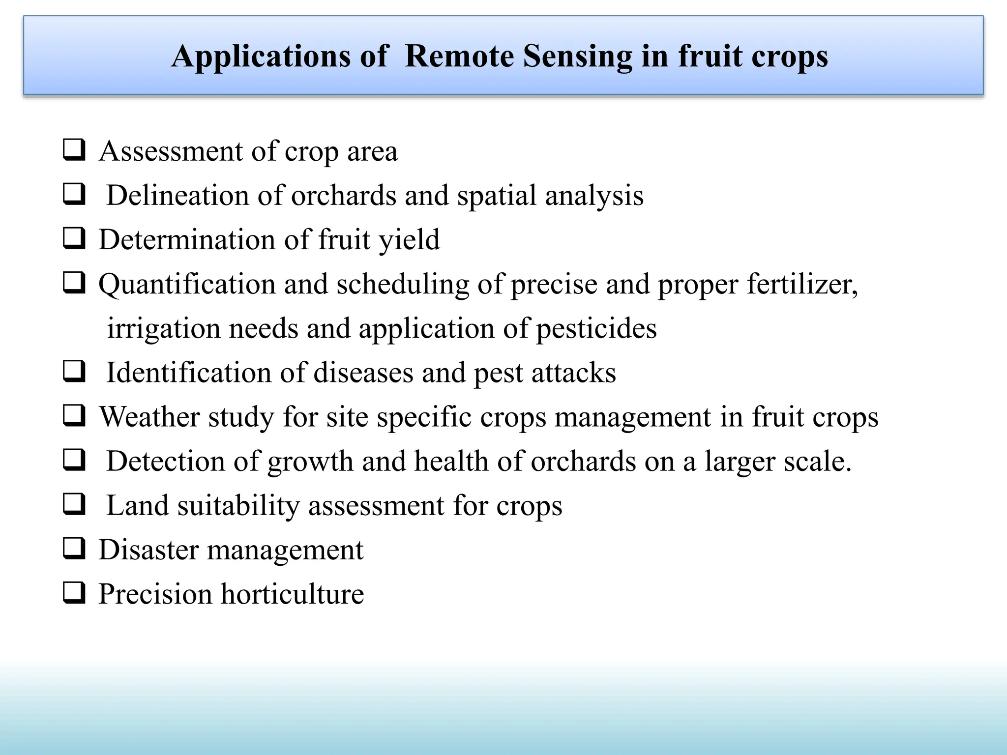 Recent advances on application of remote sensing in fruit production of ...