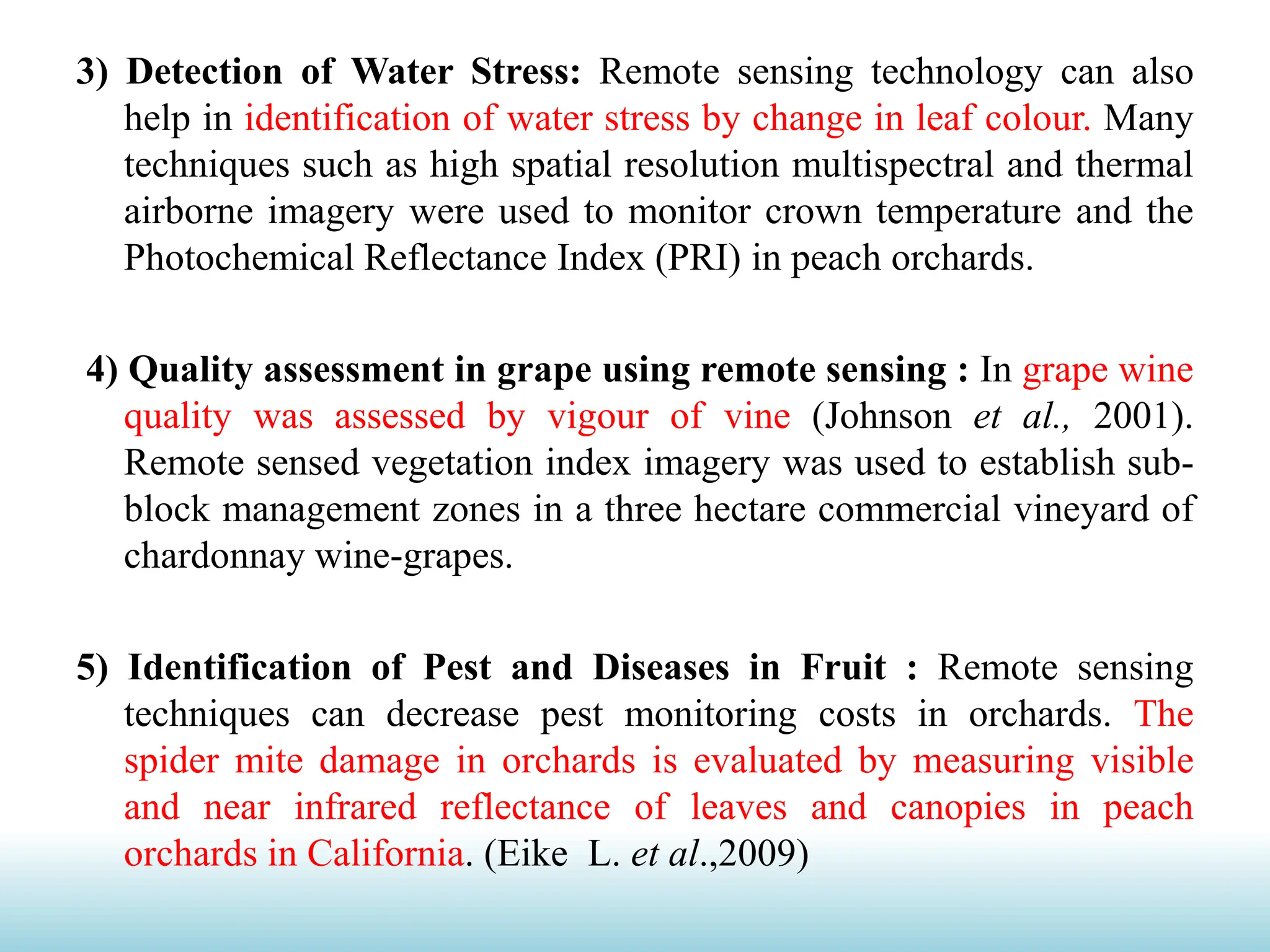 Recent advances on application of remote sensing in fruit production of ...