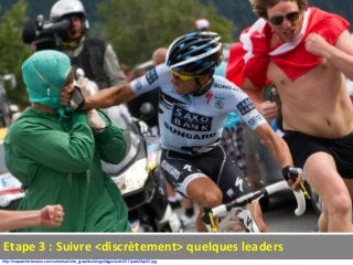 Etape 3 : Suivre <discrètement> quelques leaders
http://inapcache.boston.com/universal/site_graphics/blogs/bigpicture/2011part2/bp22.jpg
 