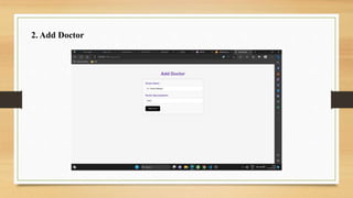 2. Add Doctor
 