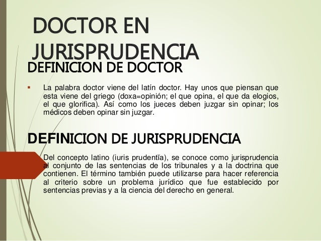 Doctor en jurisprudencia
