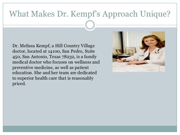 San Antonio Doctor in Hill Country Village Dr. Melissa Kempf