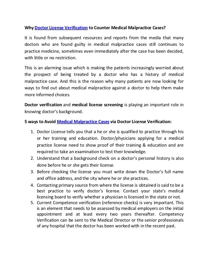 lookup doctor licence Can Help Doctor License Avoid Medical Verification