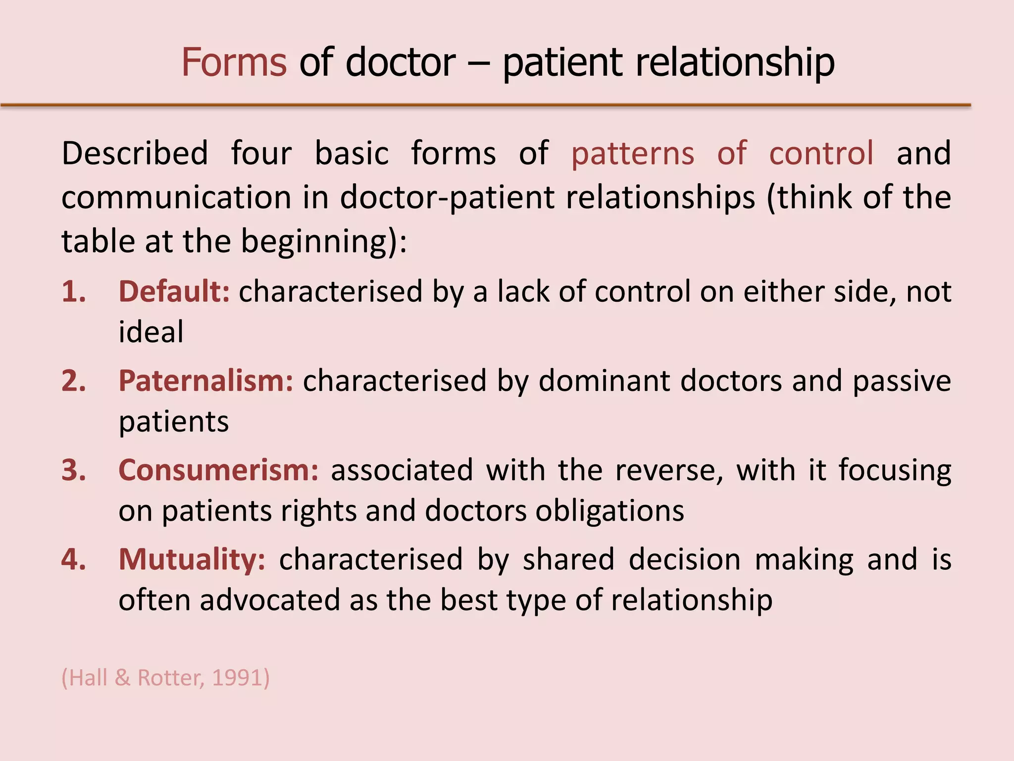 Doctor – patient communication | PPTX