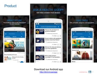 Product
7
Download our Android app
http://drcl.in/userapp CONFIDENTIAL
 