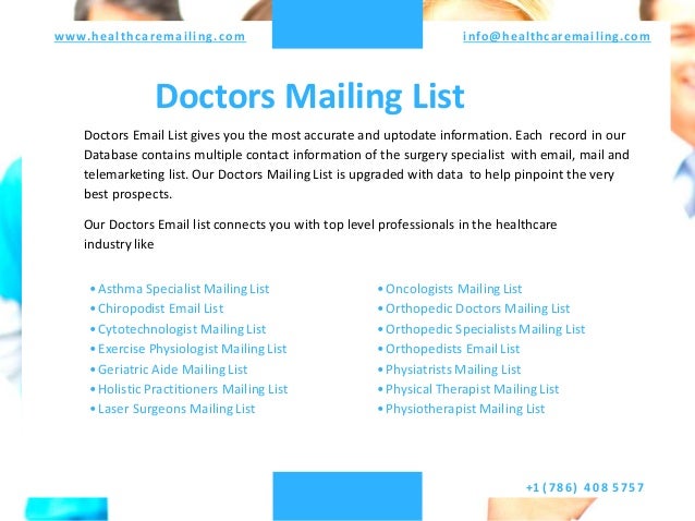 Doctors email list |surgeons mailing list |doctors email database