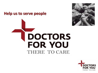 Help us to serve people
 