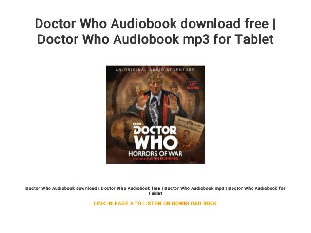 doctor who audio books free mp3 download